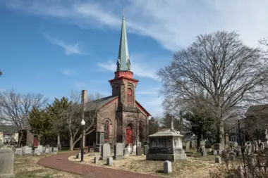 A historic stone church and churchyard in the Bristol area.
