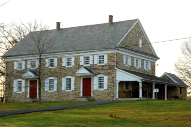 A historic stone-and-frame house in Buckingham Township.